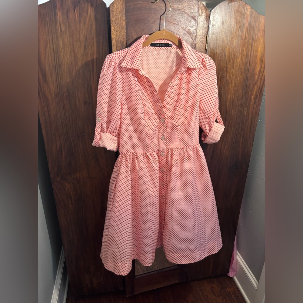 Ark and Co. Polka Dotted Shirt Dress